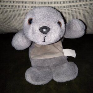 Plush Seal stuffed animal ~ back opens to insert cold / heating pack